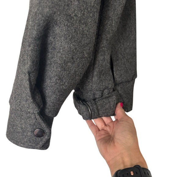 Vintage The American Male 100% Wool Gray Bomber Jacket Coat Size 46 Preppy Retro - Picture 9 of 10